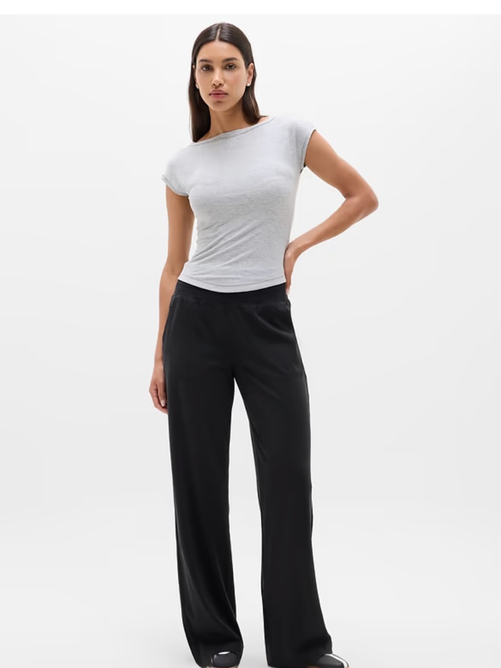 Athleta Venice Wide Leg Pants – Size Small Tall – Black